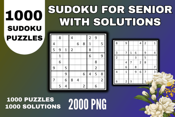 1000 Senior Sudoku Puzzles with Solution: A Practical Toolkit for Focused Thinking