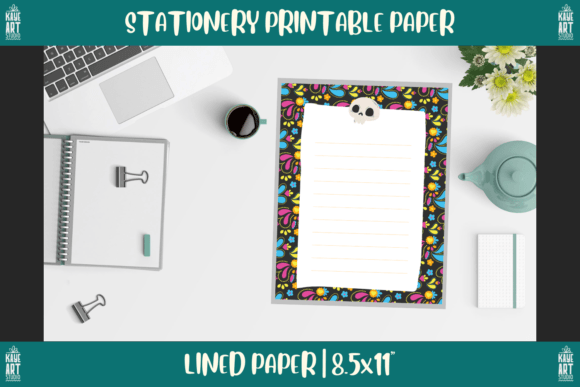 Bordered Stationery Printable Paper 193 for KDP & Crafts