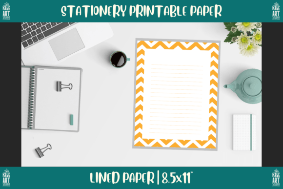 Bordered Stationery Printable Paper 209 for Creatives