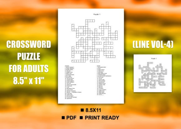 Crossword Puzzle for Adults Line Vol-4