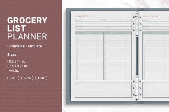 Grocery List Planner Printable Template: A Versatile Tool for Organized Living and Creative Publishing