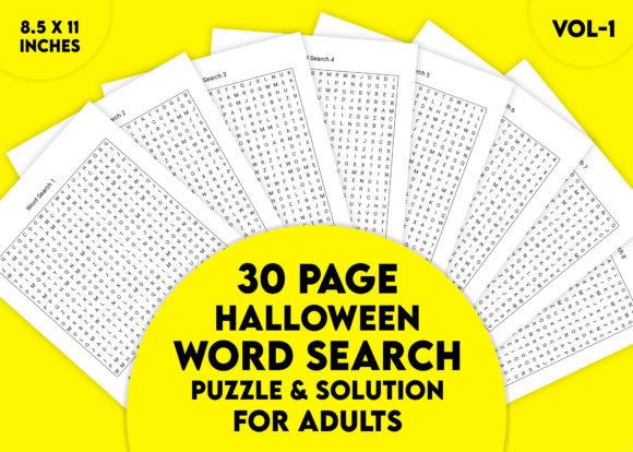 Halloween Word Search Puzzle Vol-1: A Complete Guide to Spooky Brain-Teasing Fun