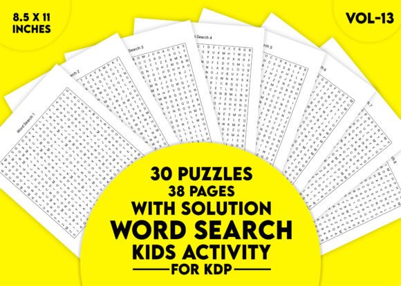 The Word Search Kids Activity for KDP Vol-13: A Strategic Tool for Content Creation and Education