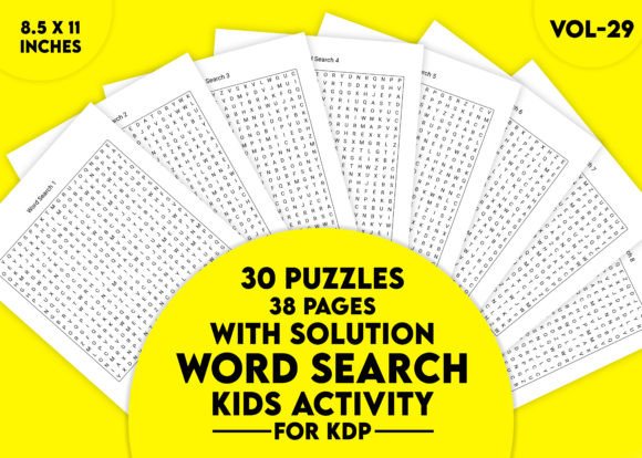 Word Search Kids Activity for KDP Vol-29: A Strategic Resource for Creators and Educators